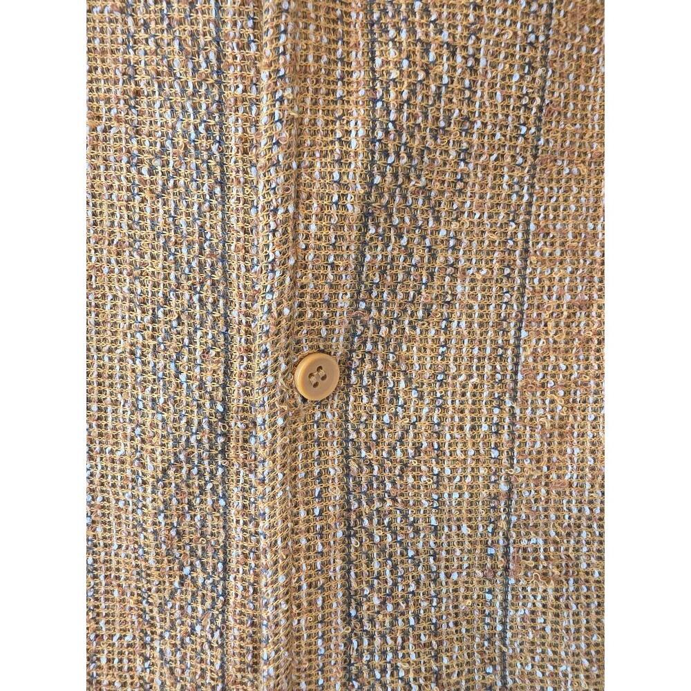 Zara Textured Knit Camp Collar Button Shirt Size M - Picture 3 of 5